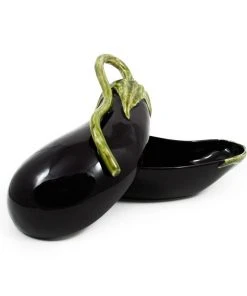 Bordallo Pinheiro Aubergine Dish 28cm Tableware