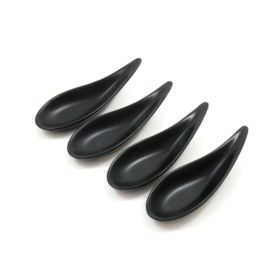 Kiji Stoneware & Ceramics Tableware White Porcelain Curved Canape Spoon X 12 4 Kiji Stoneware & Ceramics Tableware White Porcelain Curved Canape Spoon X 12