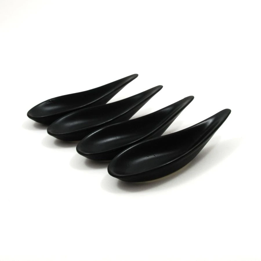 Kiji Stoneware & Ceramics Tableware White Porcelain Curved Canape Spoon X 12 5 Kiji Stoneware & Ceramics Tableware White Porcelain Curved Canape Spoon X 12