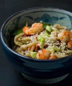 Kiji Stoneware & Ceramics Blue Glaze Ramen & Noodle Bowl