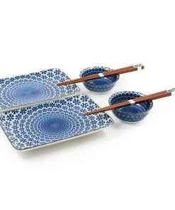Kiji Stoneware & Ceramics Blue Star Sushi Serving Set Tableware