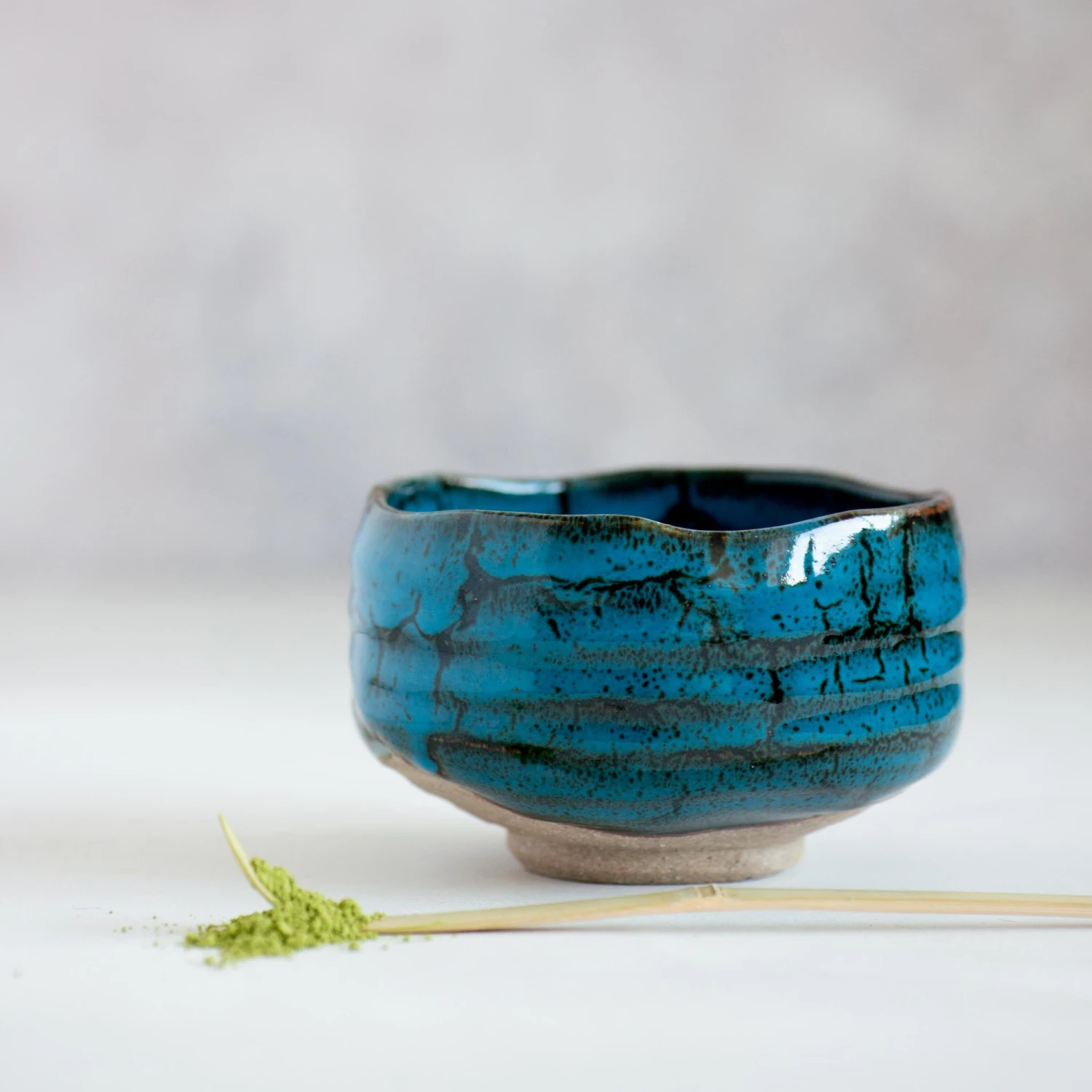 Kiji Stoneware & Ceramics Blue Storm Matcha Bowl Tableware 5 Kiji Stoneware & Ceramics Blue Storm Matcha Bowl Tableware