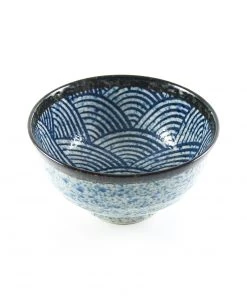 Kiji Stoneware & Ceramics Tableware Blue Wave Noodle Bowl