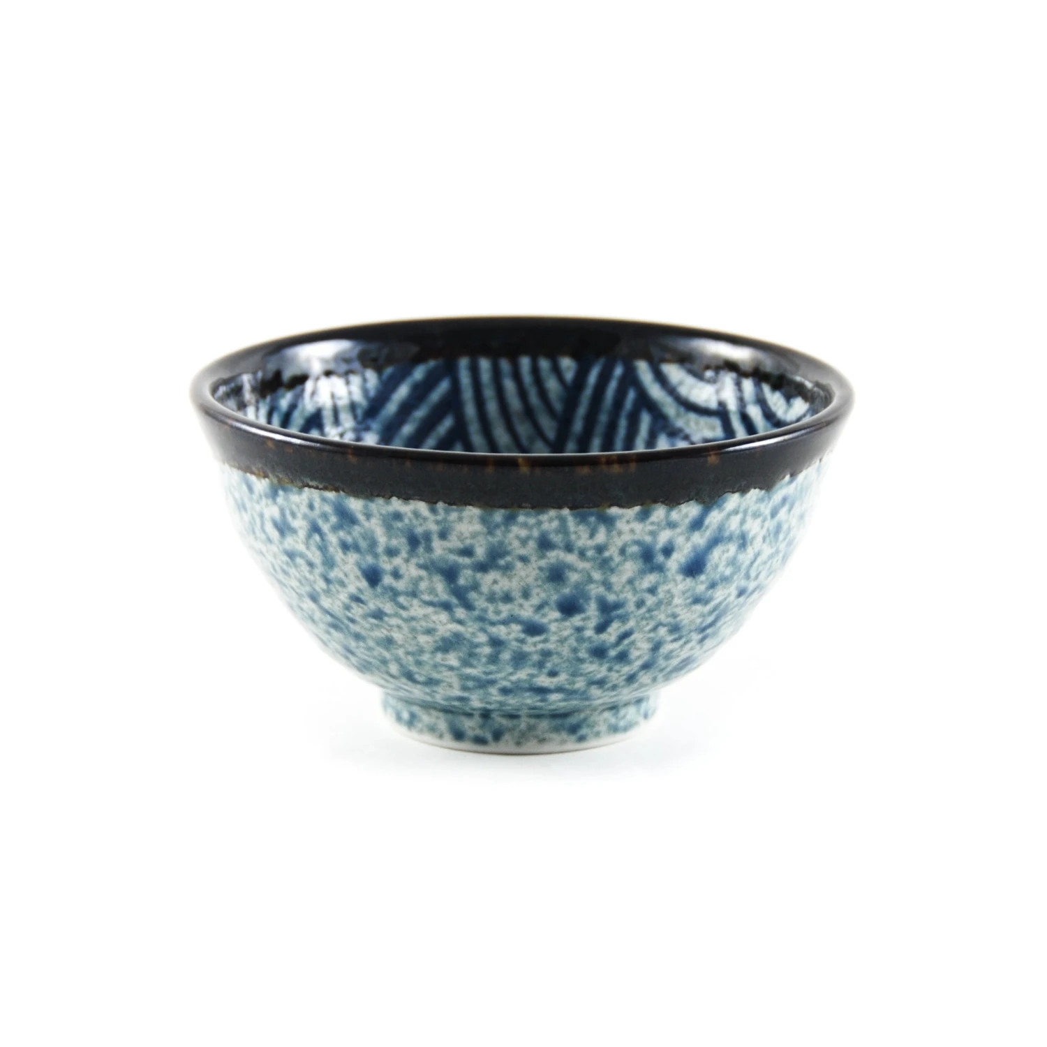 Kiji Stoneware & Ceramics Blue Wave Rice Bowl Tableware 4 Kiji Stoneware & Ceramics Blue Wave Rice Bowl Tableware