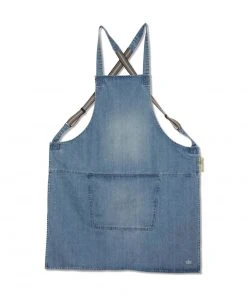 Cookware Dutchdeluxes Denim Suspender Apron In Blue