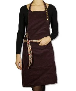 Dutchdeluxes Reversible Apron - Purple & Flower Field Cookware