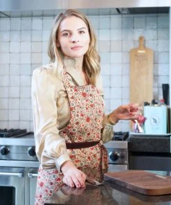 Dutchdeluxes Reversible Apron - Purple & Flower Field Cookware