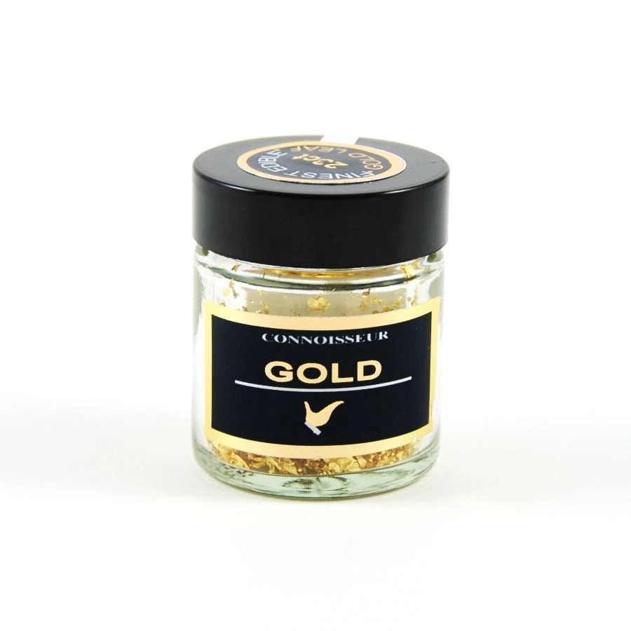 Connoisseur Edible Gold Leaf Flakes 100mg Ingredients 3 Connoisseur Edible Gold Leaf Flakes 100mg Ingredients