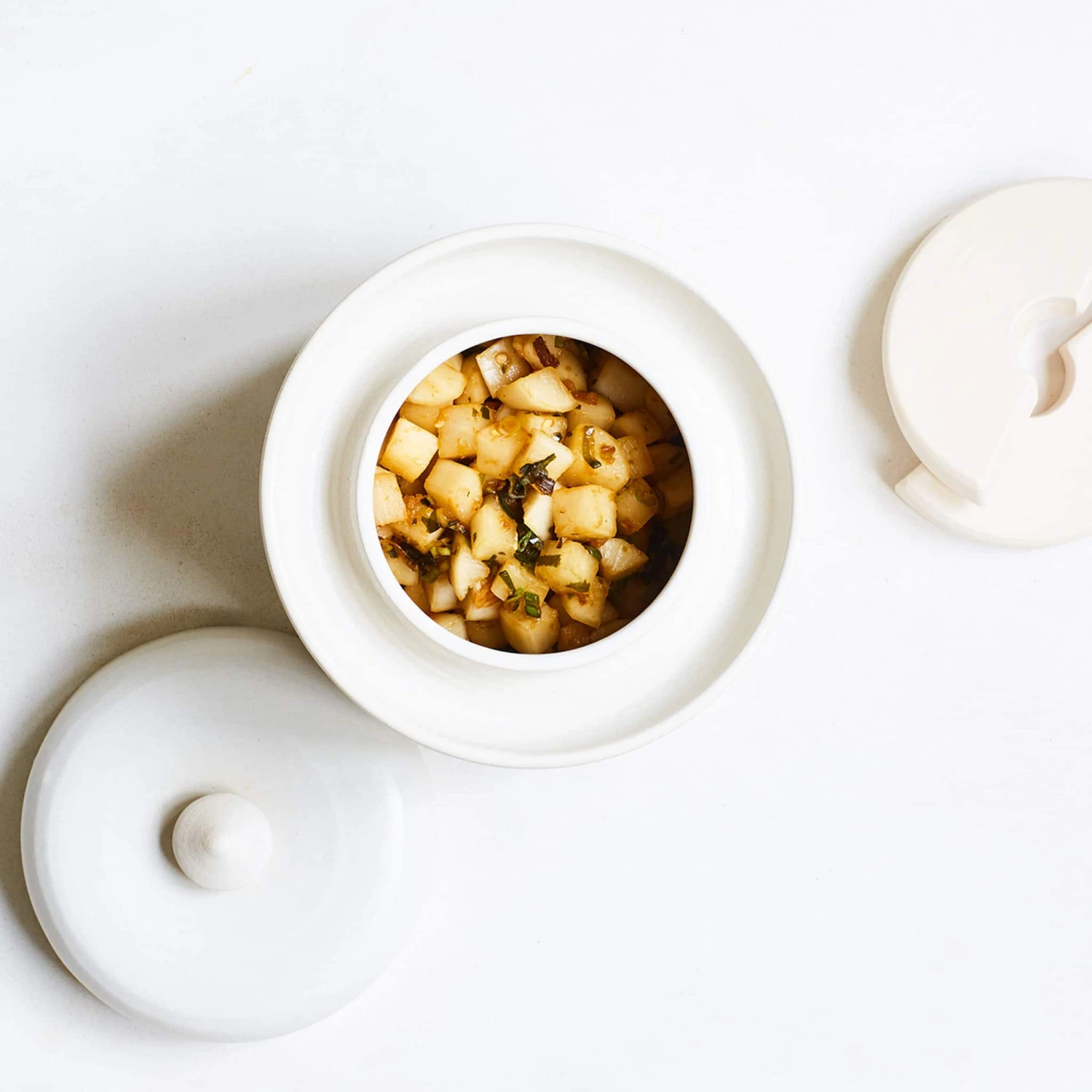 Sauerkraut Pots Handmade Stoneware Fermenting Crock In White 2 Litre 6 Sauerkraut Pots Handmade Stoneware Fermenting Crock In White 2 Litre