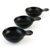 Kiji Stoneware & Ceramics Black Porcelain Lipped Canape Dish X 12 Tableware