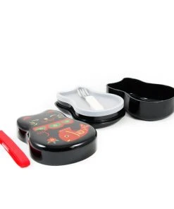 Hakoya Maruko Black Cat 2-Tier Bento Box 520ml Tableware