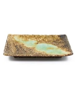 Kiji Stoneware & Ceramics Tableware Midori Oblong Sushi Plate 21.5 X 14.5cm