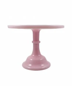 Professional Patisserie Supplies Mosser Glass Pink Milk Glass Cake Stand 10" 5 Professional Patisserie Supplies Mosser Glass Pink Milk Glass Cake Stand 10