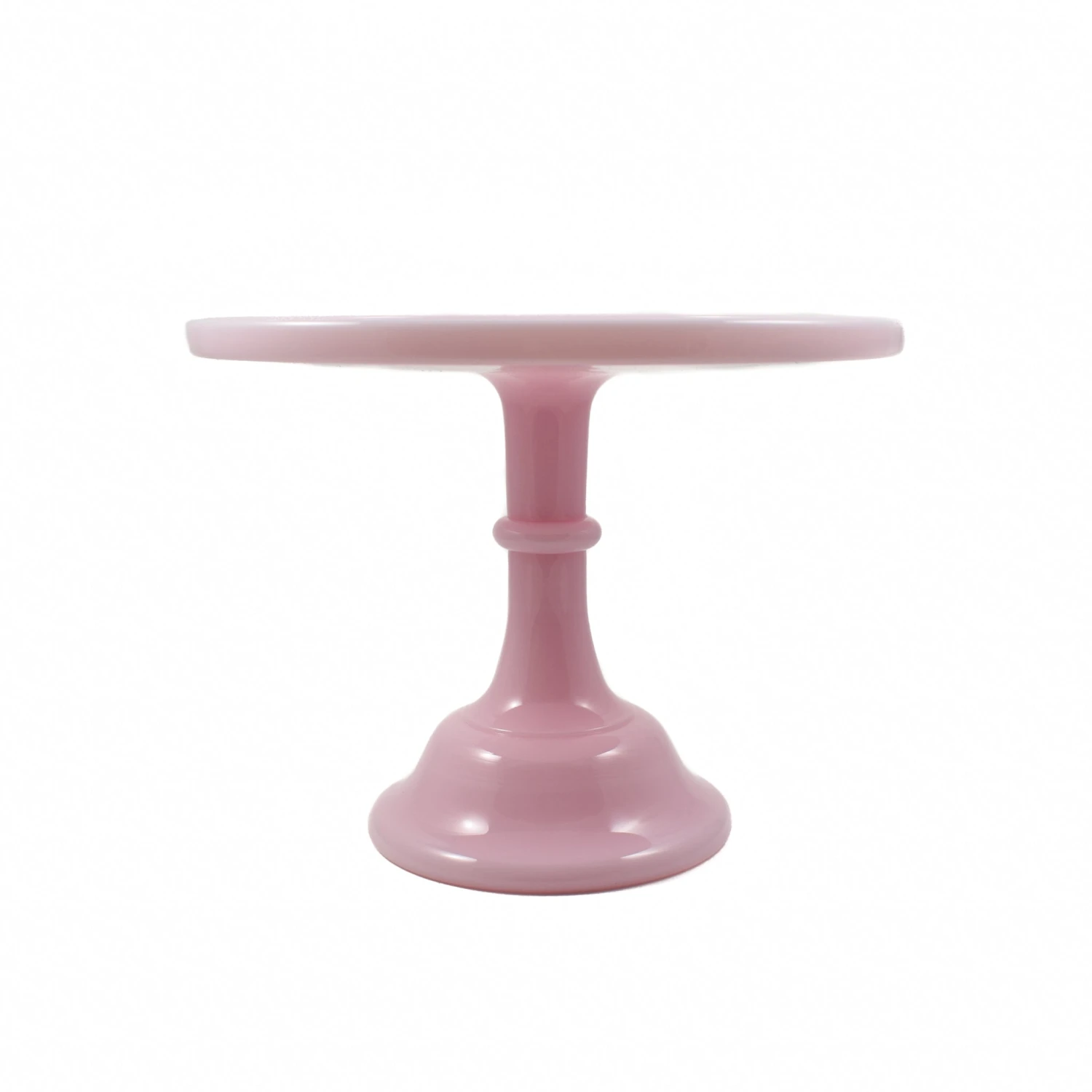 Professional Patisserie Supplies Mosser Glass Pink Milk Glass Cake Stand 10" 4 Professional Patisserie Supplies Mosser Glass Pink Milk Glass Cake Stand 10"