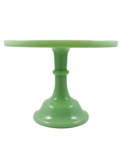 Mosser Glass Jade Milk Glass Cake Stand