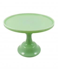 Mosser Glass Jade Milk Glass Cake Stand