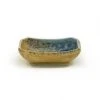 Kiji Stoneware & Ceramics Chouseki Blue Gold Sauce Dish 9cm X 6.5cm X 2.5cm High