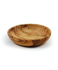 Naturally Med Olive Wood Round Dipping Bowl 9cm