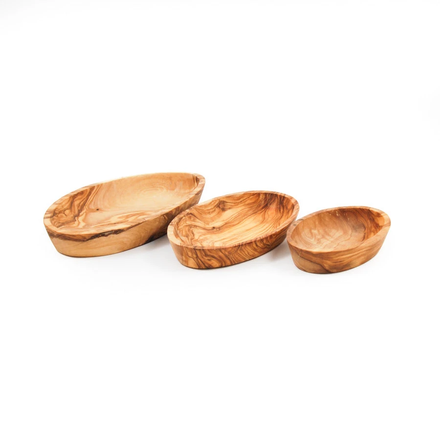 Naturally Med Tableware Olive Wood Stacking Bowl Set 3 Naturally Med Tableware Olive Wood Stacking Bowl Set