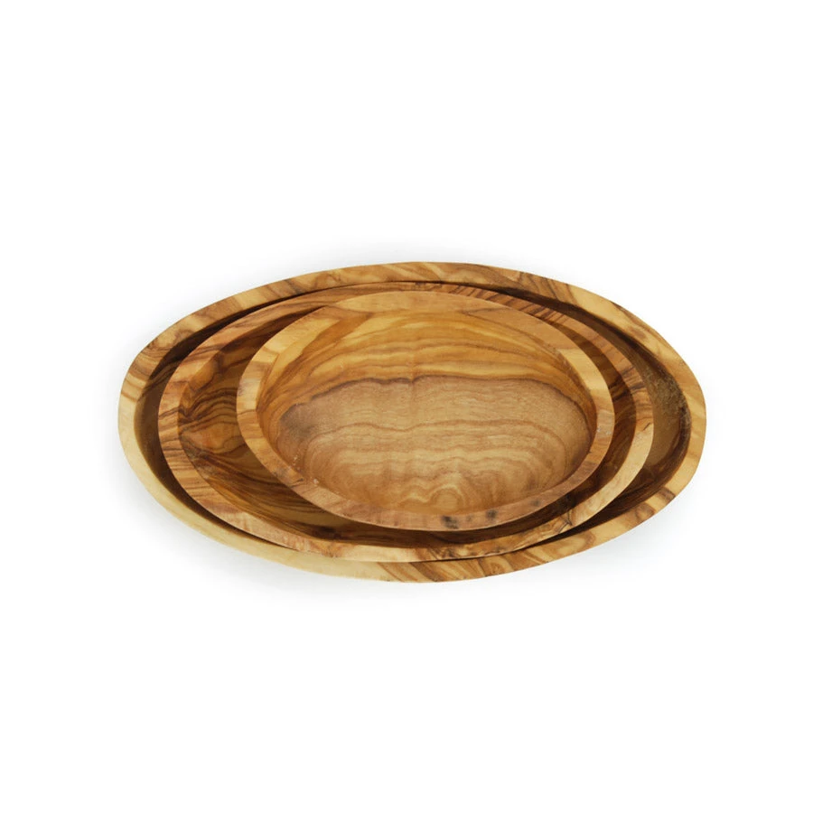 Naturally Med Tableware Olive Wood Stacking Bowl Set 5 Naturally Med Tableware Olive Wood Stacking Bowl Set