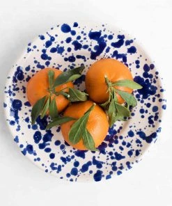 Puglia Handmade Tableware Puglia Blue Splatter Side Plate 19cm