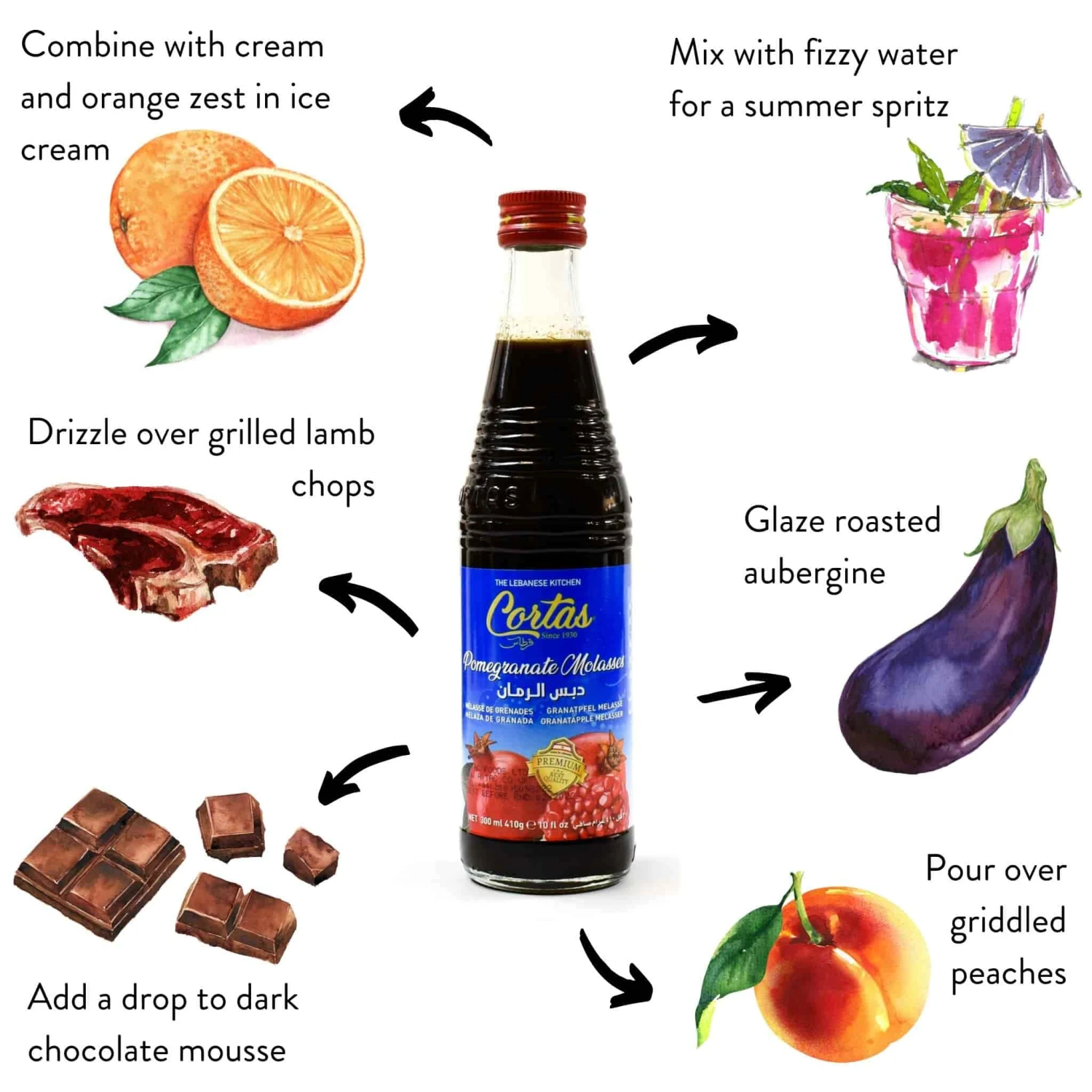 Cortas Pomegranate Molasses 300ml 8 Cortas Pomegranate Molasses 300ml