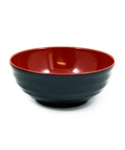 R&B Tableware Melamine Red & Black Ramen Bowl