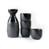 Kiji Stoneware & Ceramics Tableware Black Sake Set