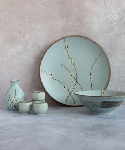 Kiji Stoneware & Ceramics Sakura Blossom Square Plate 9 Kiji Stoneware & Ceramics Sakura Blossom Square Plate