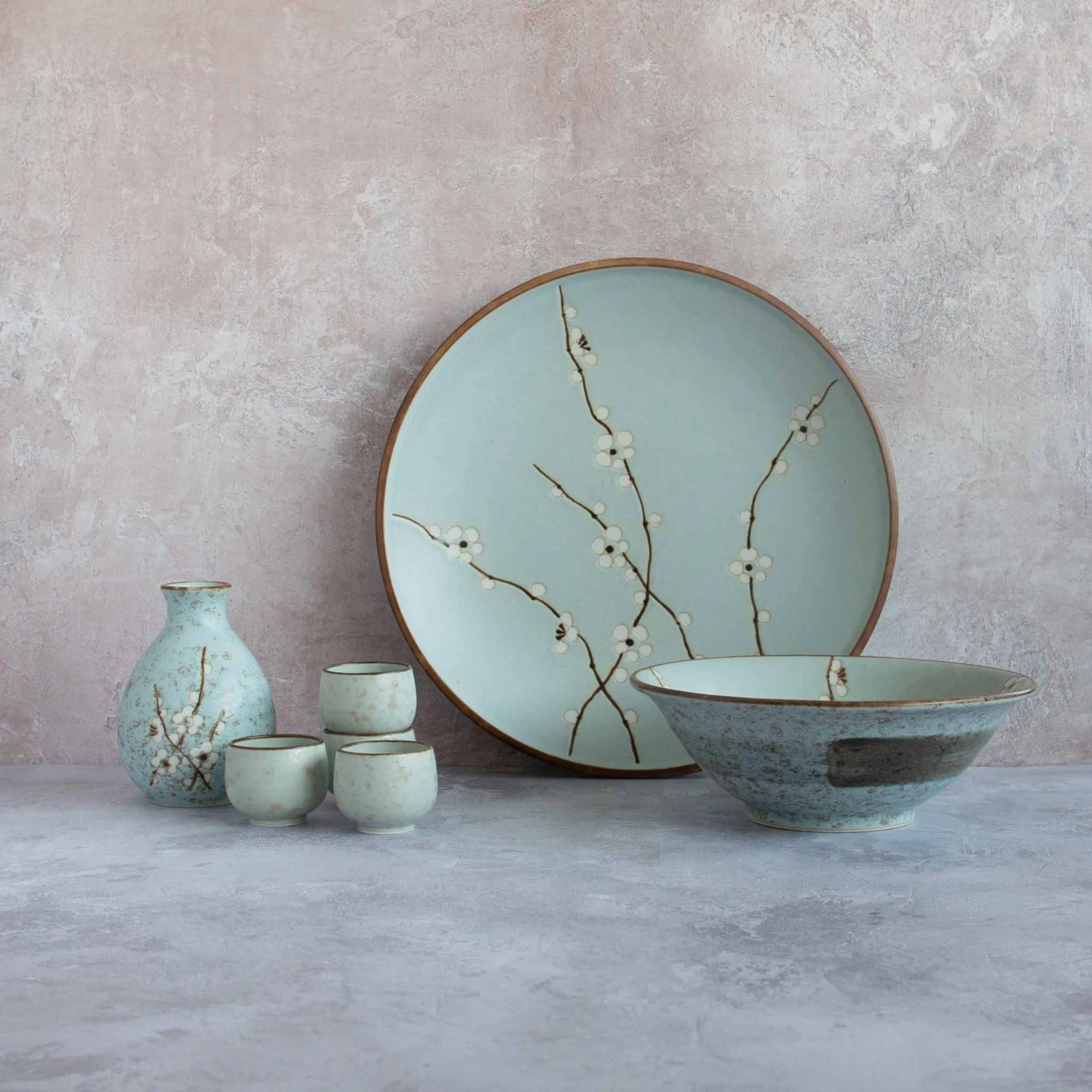 Kiji Stoneware & Ceramics Sakura Blossom Square Plate 6 Kiji Stoneware & Ceramics Sakura Blossom Square Plate