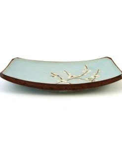 Kiji Stoneware & Ceramics Tableware Sakura Blossom Side Plate 19cm X 13cm