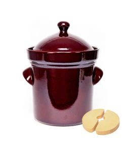 Boleslawiec Cookware Fermenting Crock Pot - Sauerkraut Crock 5 Litre
