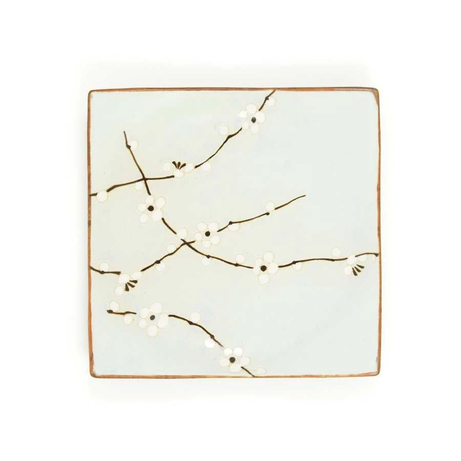 Kiji Stoneware & Ceramics Sakura Blossom Square Plate 4 Kiji Stoneware & Ceramics Sakura Blossom Square Plate