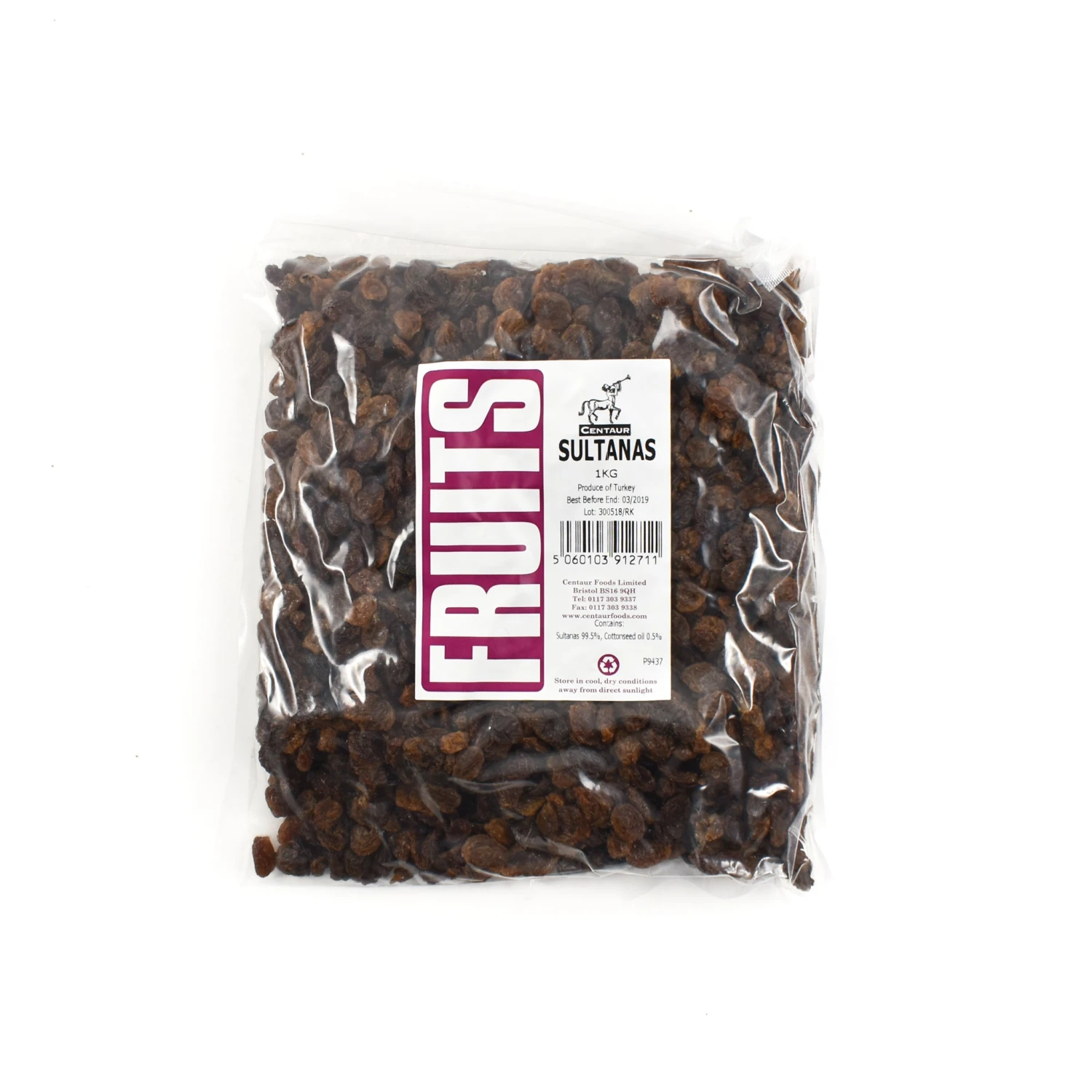 Centaur Ingredients Sultanas 1kg 3 Centaur Ingredients Sultanas 1kg
