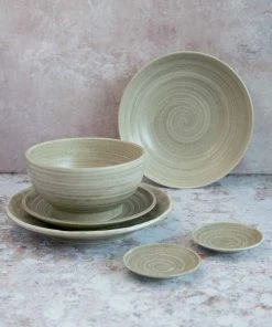 Kiji Stoneware & Ceramics Tatsumaki Small Dinner Plate 24cm Tableware