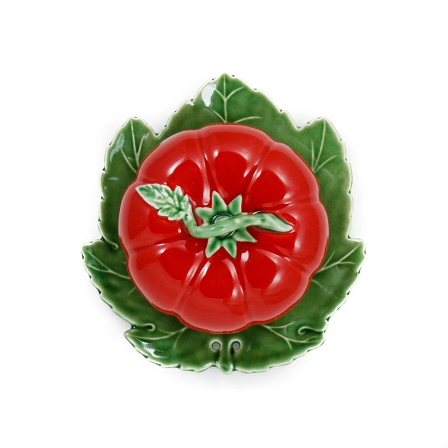 Bordallo Pinheiro Tomato Butter Dish With Cover 3 Bordallo Pinheiro Tomato Butter Dish With Cover
