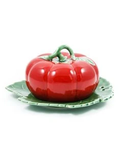Bordallo Pinheiro Tomato Butter Dish With Cover 9 Bordallo Pinheiro Tomato Butter Dish With Cover