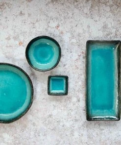 Kiji Stoneware & Ceramics Japanese Tableware Oblong Turquoise Platter 13 Kiji Stoneware & Ceramics Japanese Tableware Oblong Turquoise Platter