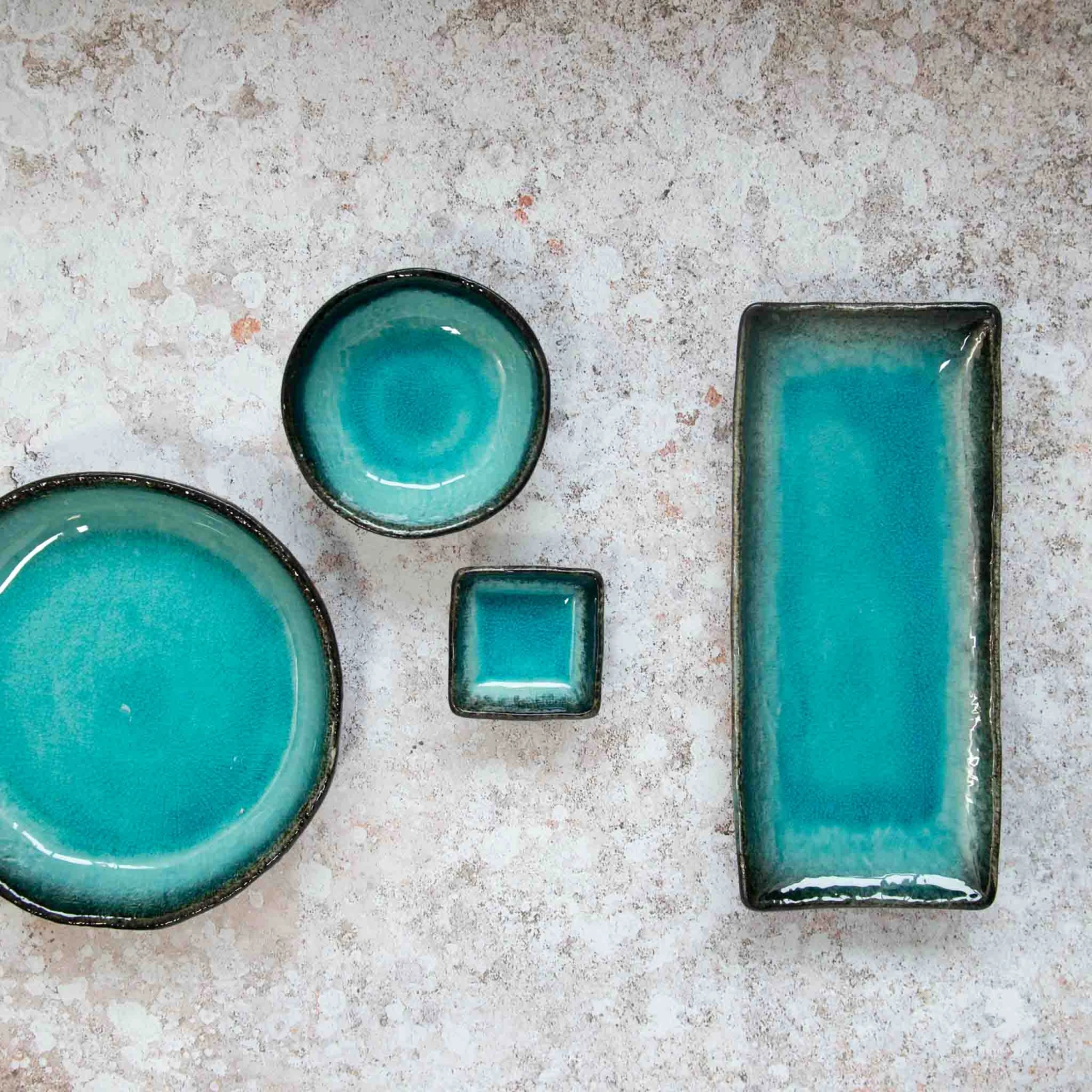 Kiji Stoneware & Ceramics Japanese Tableware Oblong Turquoise Platter 8 Kiji Stoneware & Ceramics Japanese Tableware Oblong Turquoise Platter