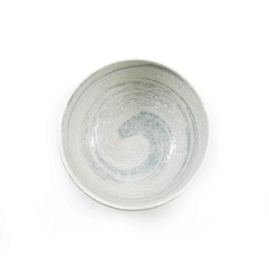 Kiji Stoneware & Ceramics White & Grey Swoosh Noodle Bowl Tableware 4 Kiji Stoneware & Ceramics White & Grey Swoosh Noodle Bowl Tableware